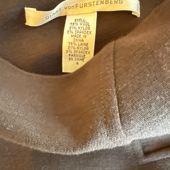 DVF brown wool zip back skirt - Picture 6 of 6